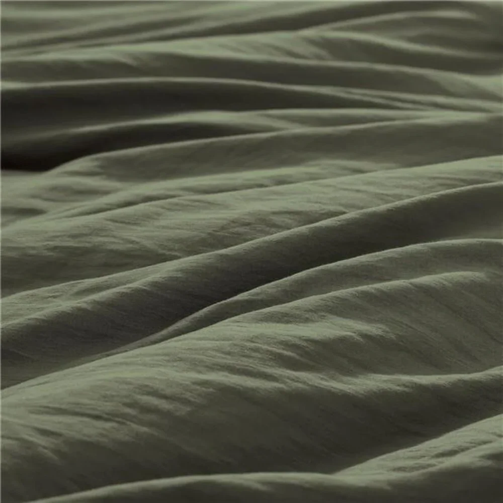 Queen Comforter Set - 3 Pieces Prewashed Olive Green Comforter Soft Lightweight